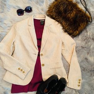 Cream colored linen Banana Republic blazer